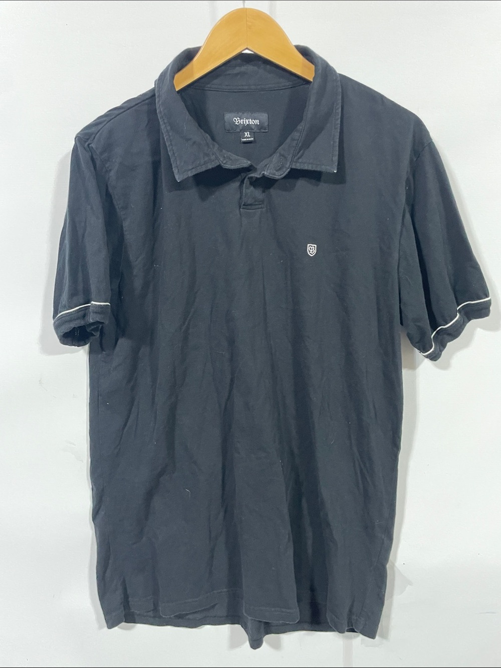 Brixton Black Polo with Contrast Trim